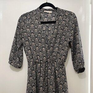 Lush Clothing Lush Quarter Sleeve V-Neck Mini Dress